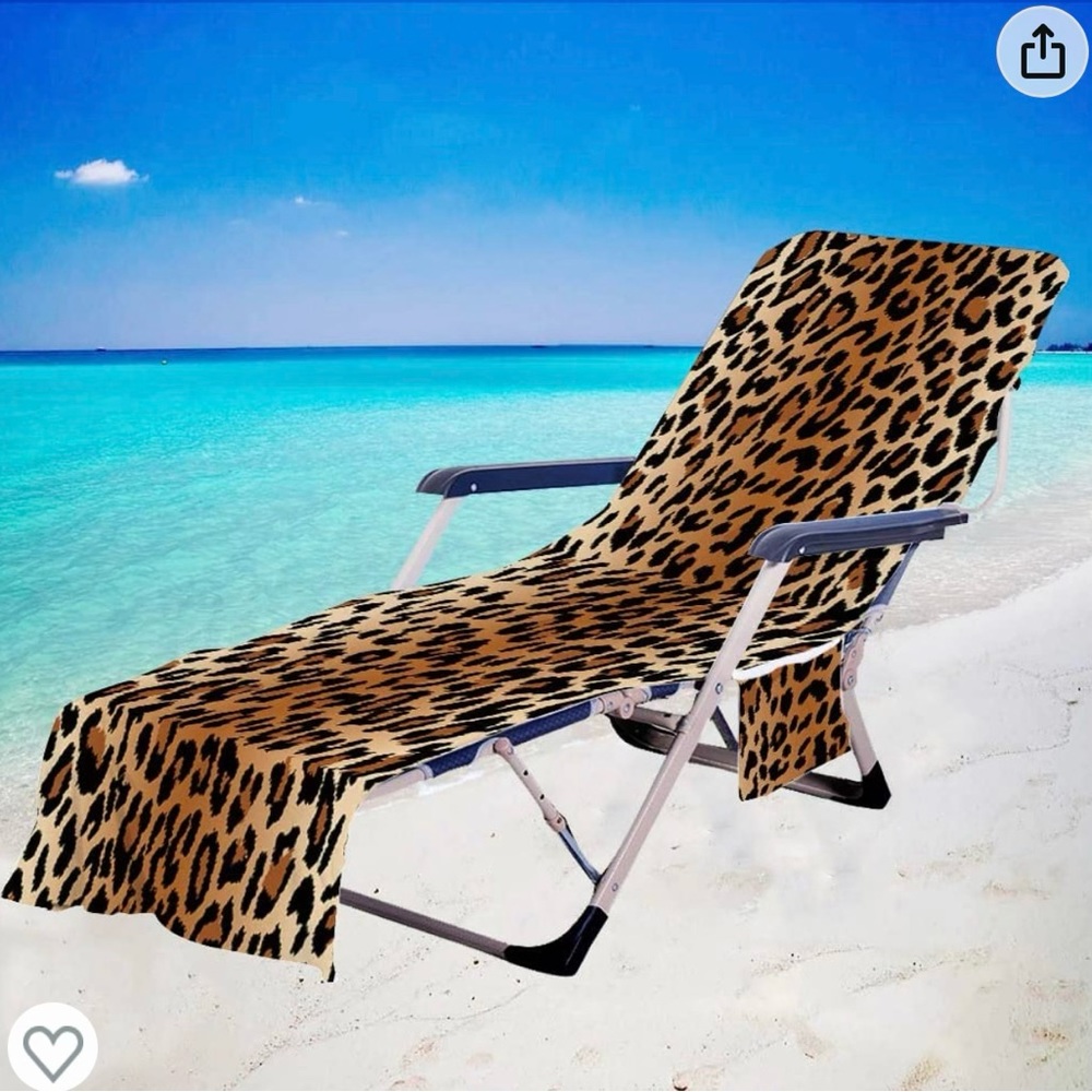 Nivina Lounge Chair Towel Beach Cover brand new in original packaging: leopard